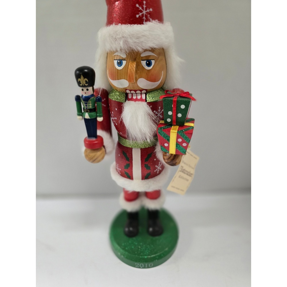 Vintage 2010 Limited Edition Santa Claus Wooden Nutcracker Target 14 inch Red
